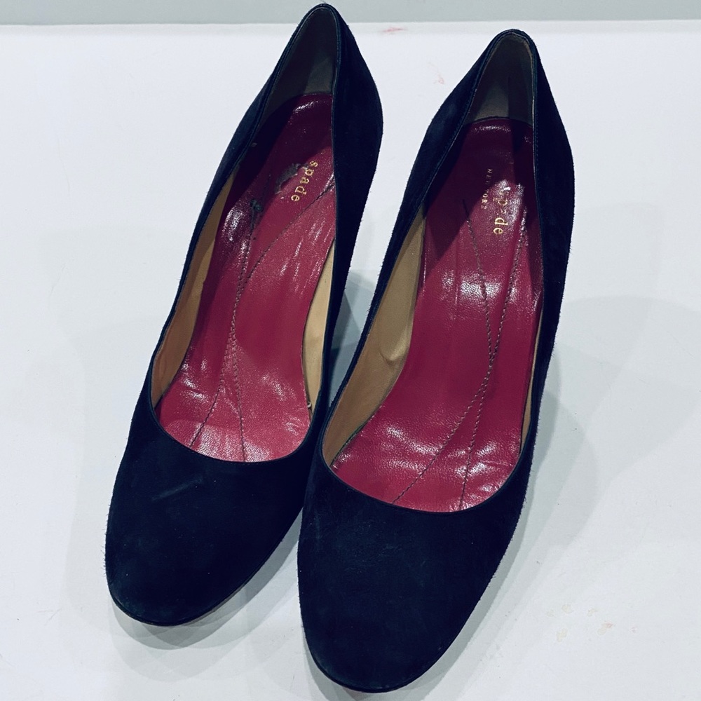 Kate Spade ♠️ Suede Kiki wedge purple 8.5